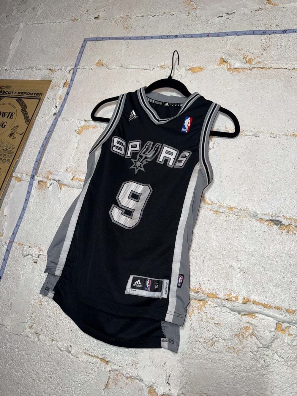 Adidas NBA San Antonio Spurs Tony Parker #9 Youth Medium Jersey Black - Picture 15 of 15